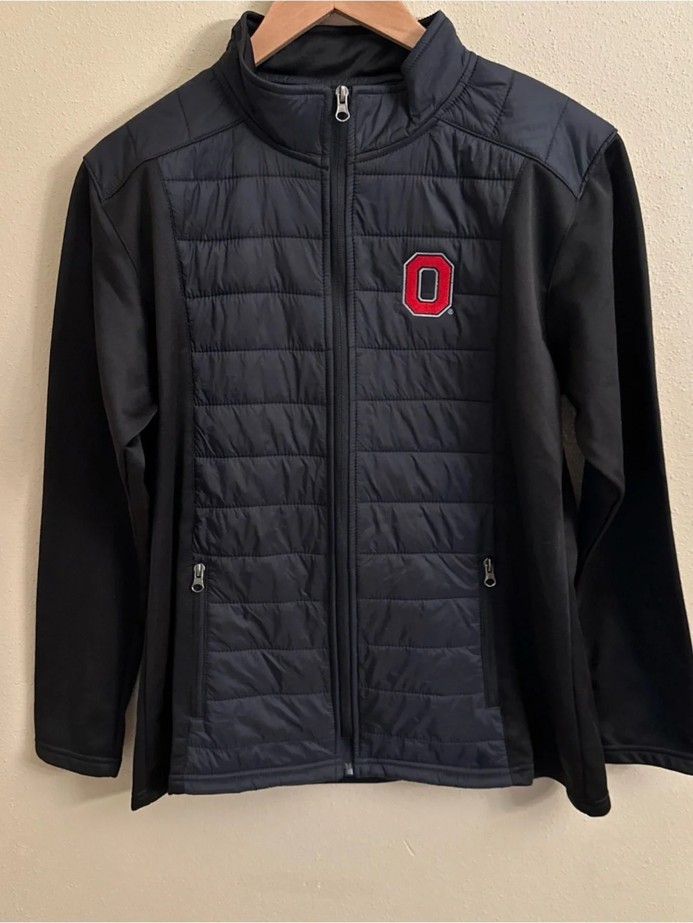 Ohio State Buckeyes Collegiate Academia Jacket Full Zip Lightweight Size Large
